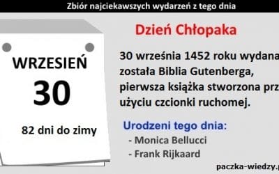 30 września ciekawostki