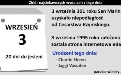 3 września ciekawostki