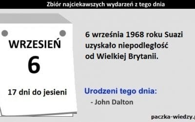 6 września ciekawostki